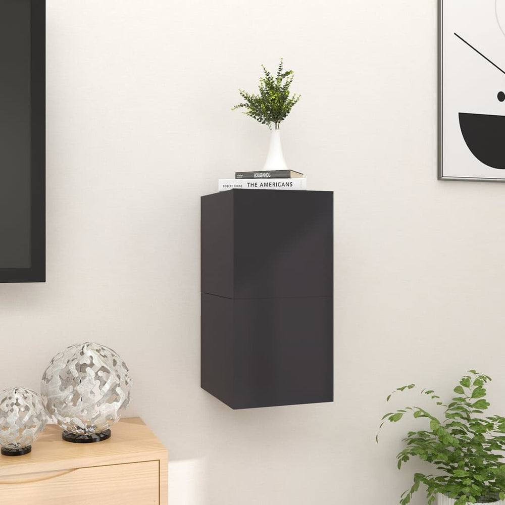 Tv-wandmeubelen 2 st 30,5x30x30 cm grijs MeubelReus