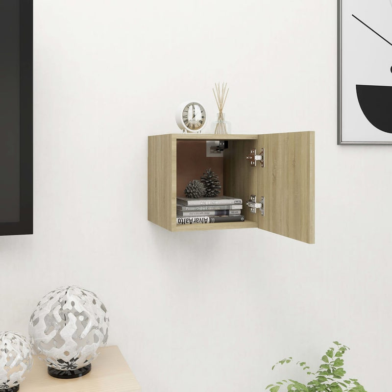 Tv-wandmeubel 30,5x30x30 cm sonoma eikenkleurig MeubelReus