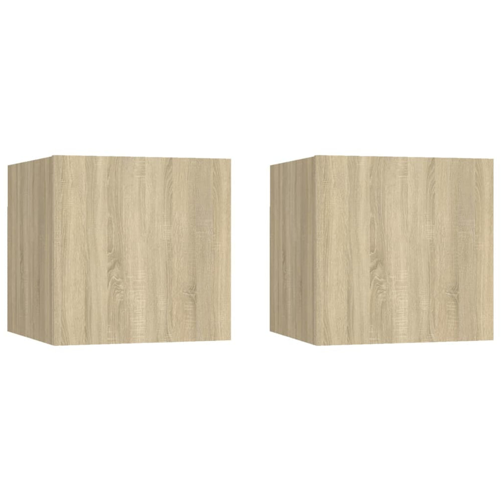 Tv-wandmeubelen 2 st 30,5x30x30 cm sonoma eikenkleurig MeubelReus