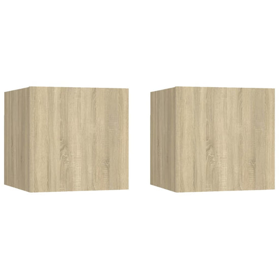 Tv-wandmeubelen 2 st 30,5x30x30 cm sonoma eikenkleurig MeubelReus