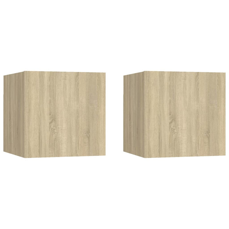 Tv-wandmeubelen 2 st 30,5x30x30 cm sonoma eikenkleurig MeubelReus