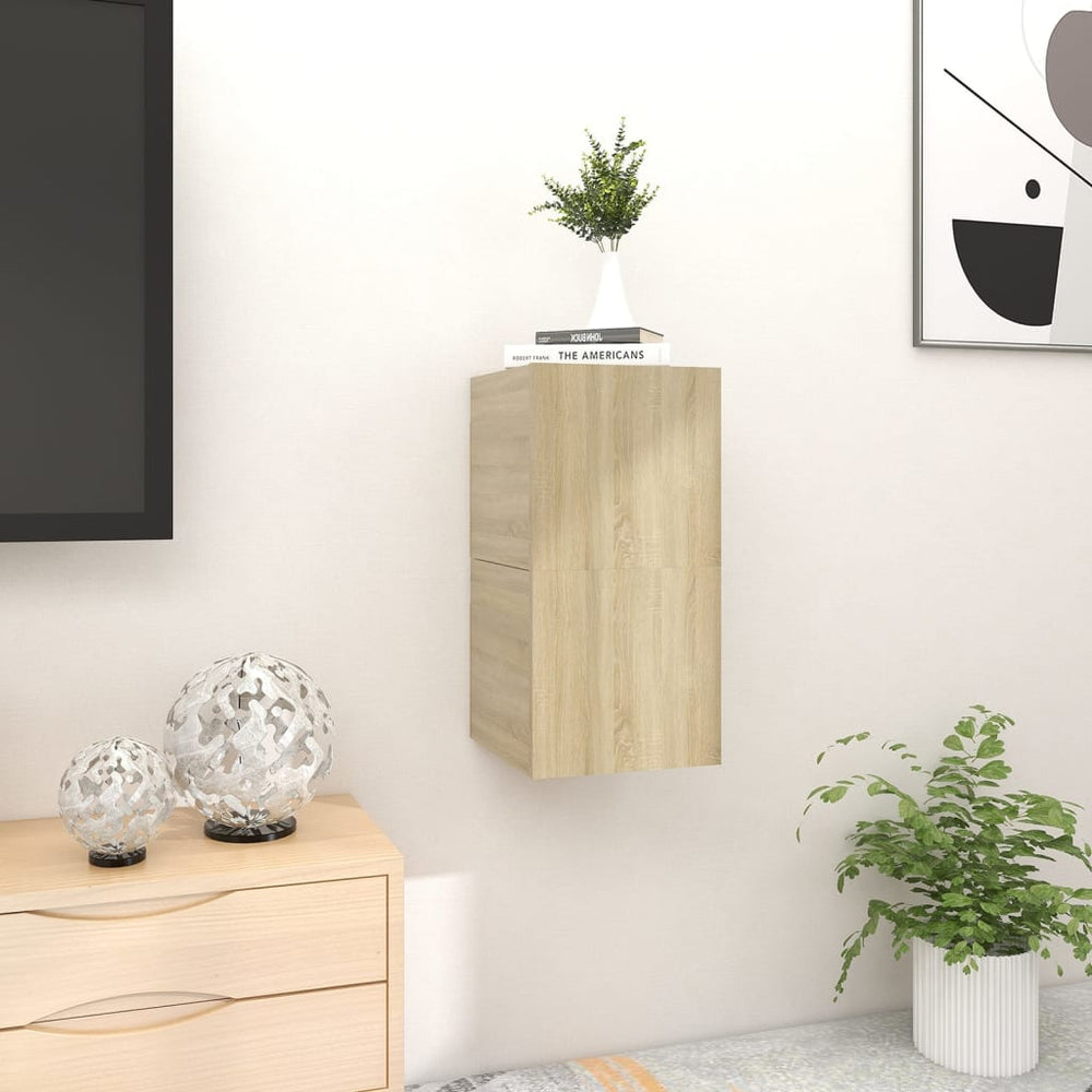 Tv-wandmeubelen 2 st 30,5x30x30 cm sonoma eikenkleurig MeubelReus
