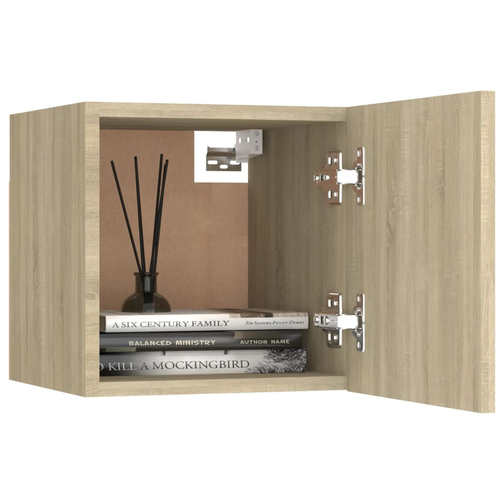 Tv-wandmeubelen 2 st 30,5x30x30 cm sonoma eikenkleurig MeubelReus
