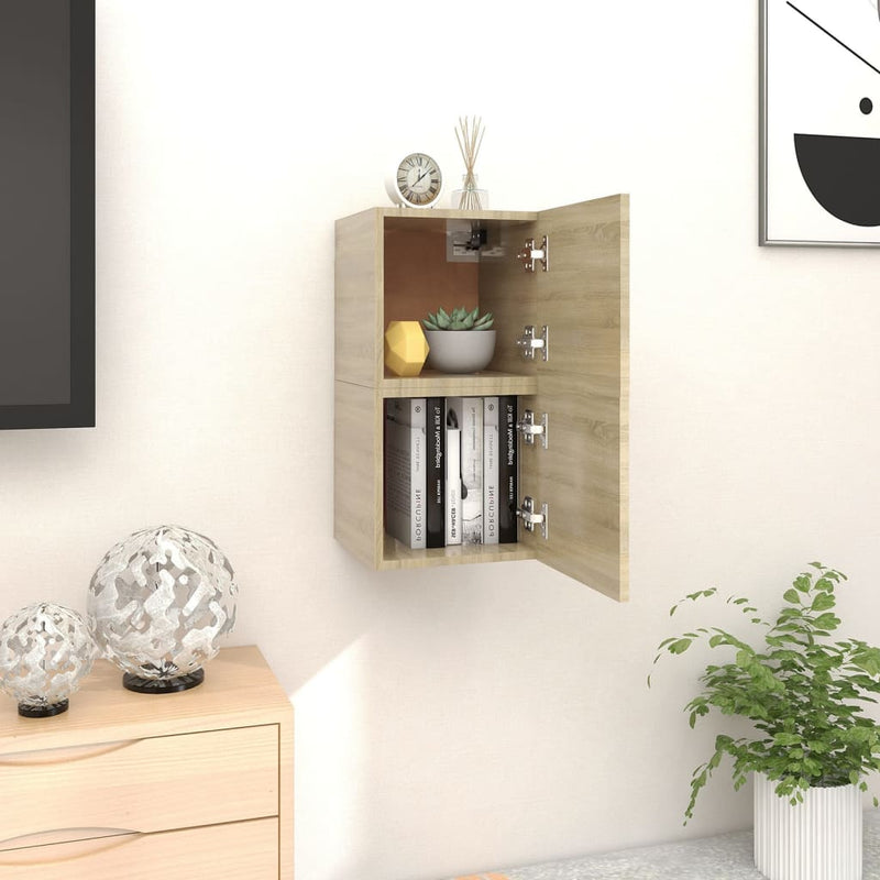 Tv-wandmeubelen 2 st 30,5x30x30 cm sonoma eikenkleurig MeubelReus