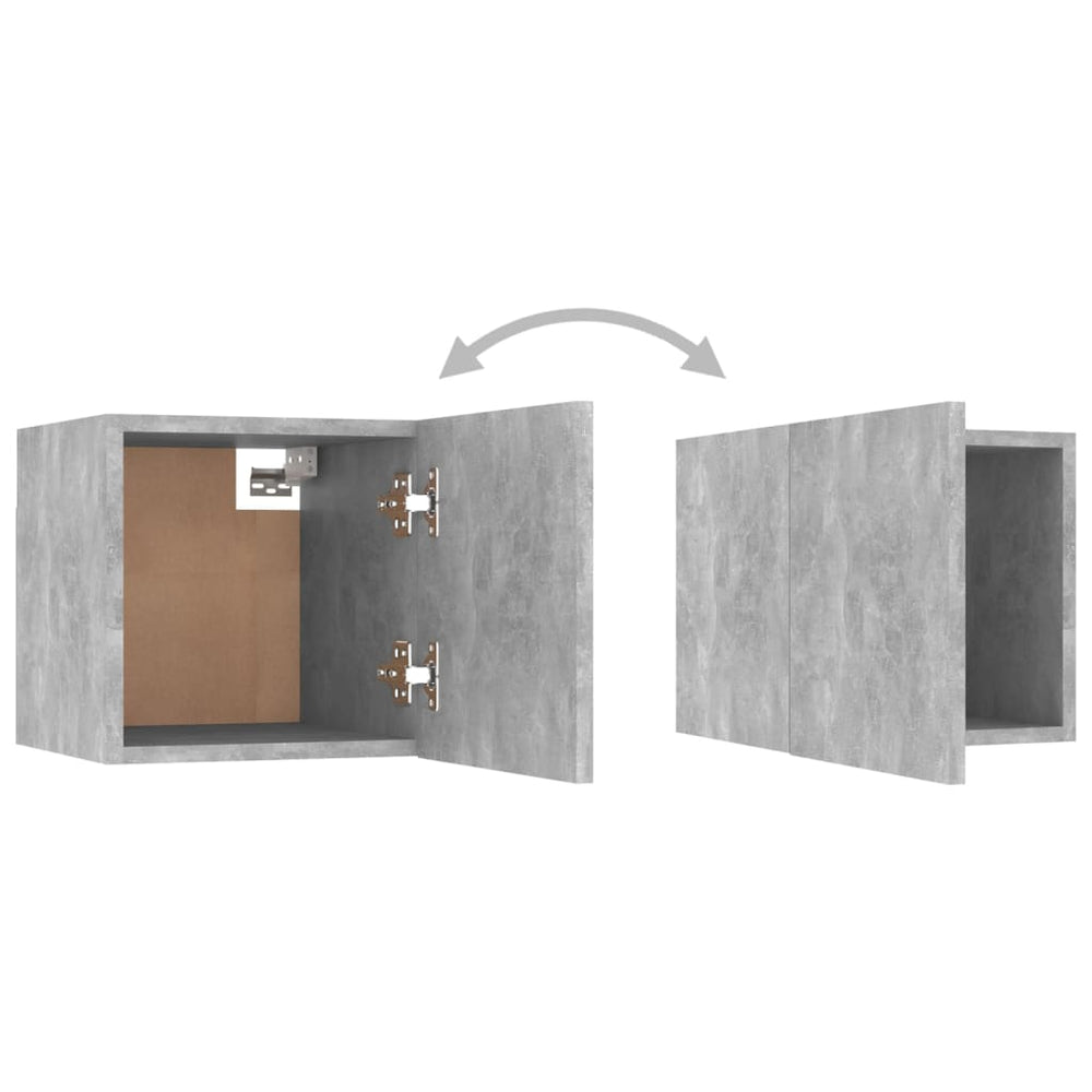 Tv-wandmeubel 30,5x30x30 cm betongrijs MeubelReus