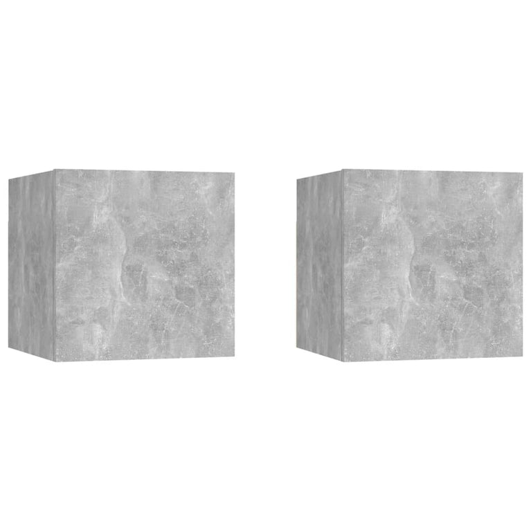 Tv-wandmeubelen 2 st 30,5x30x30 cm betongrijs MeubelReus
