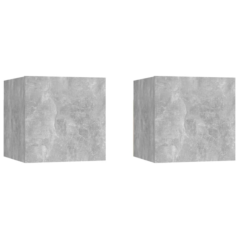 Tv-wandmeubelen 2 st 30,5x30x30 cm betongrijs MeubelReus
