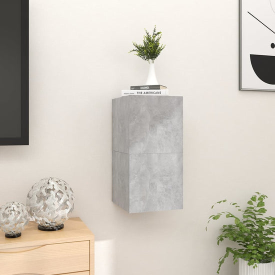 Tv-wandmeubelen 2 st 30,5x30x30 cm betongrijs MeubelReus