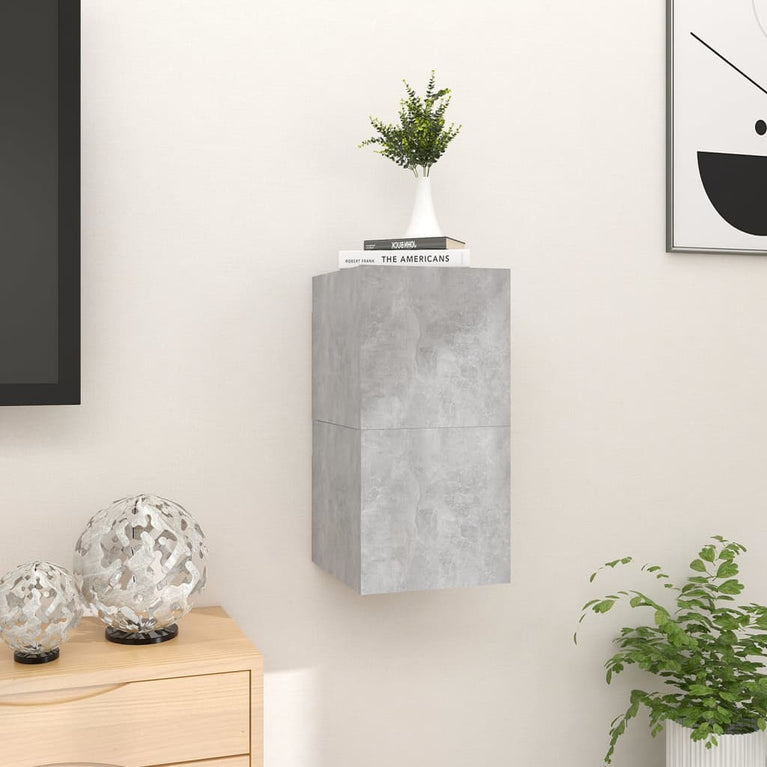 Tv-wandmeubelen 2 st 30,5x30x30 cm betongrijs MeubelReus