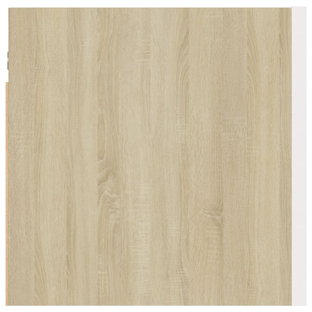 Tv-wandmeubelen 2 st 30,5x30x30 cm wit en sonoma eikenkleurig MeubelReus