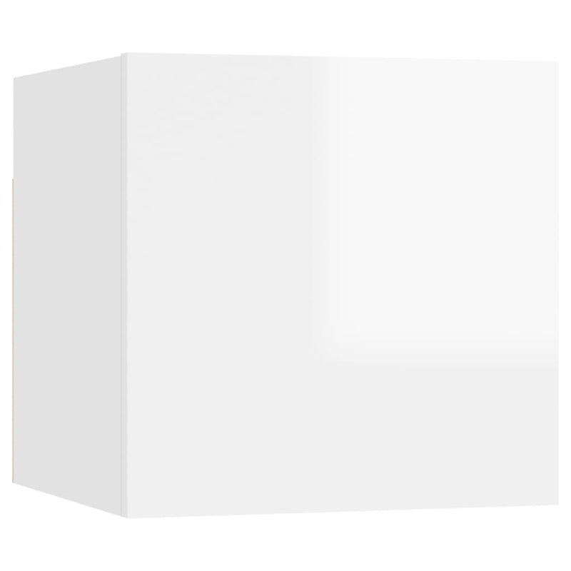 Tv-wandmeubel 30,5x30x30 cm hoogglans wit MeubelReus