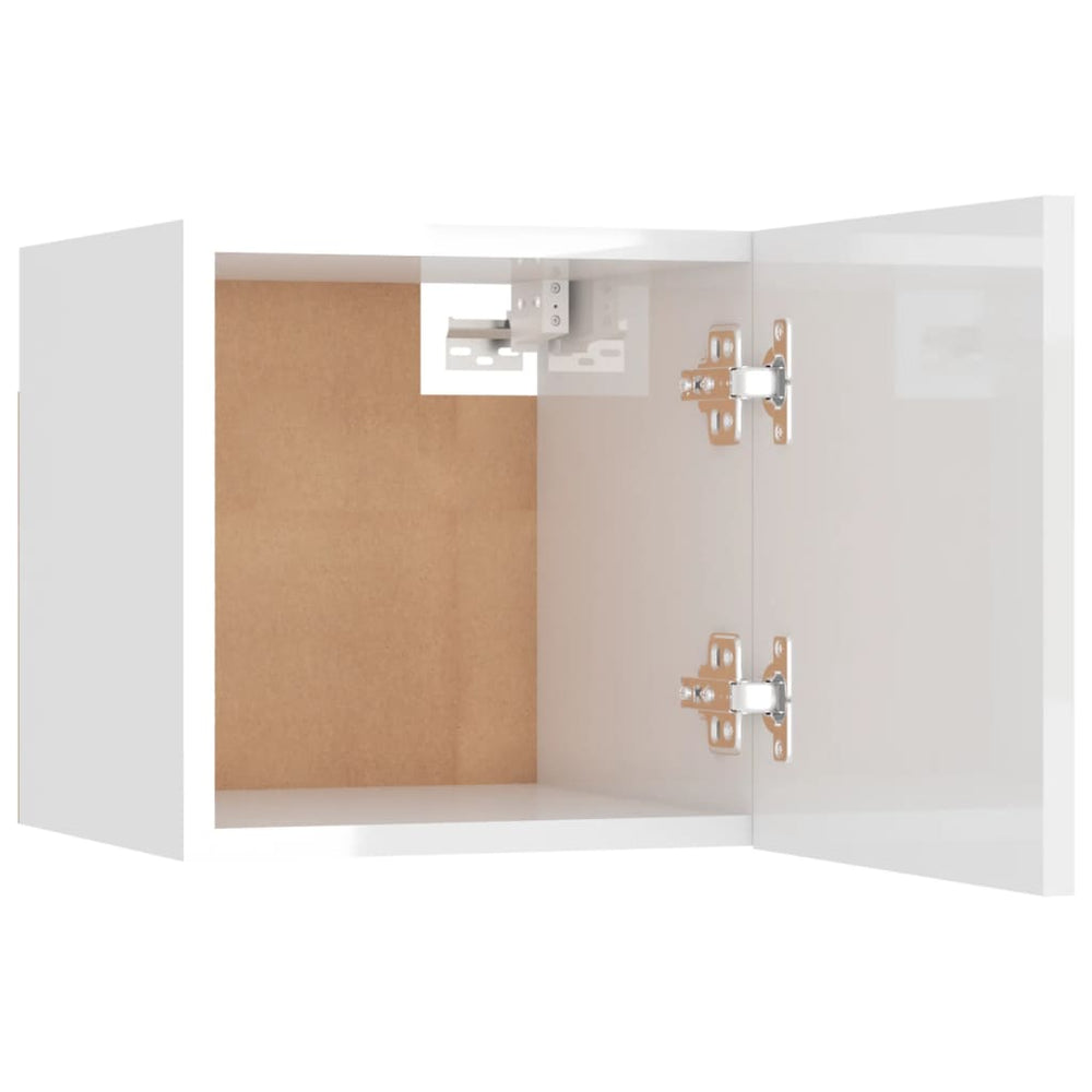 Tv-wandmeubel 30,5x30x30 cm hoogglans wit MeubelReus