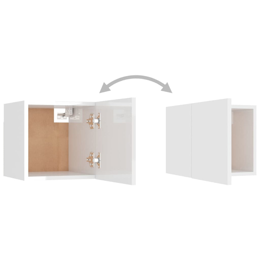 Tv-wandmeubel 30,5x30x30 cm hoogglans wit MeubelReus