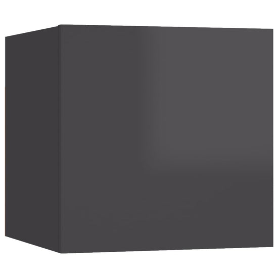 Tv-wandmeubelen 2 st 30,5x30x30 cm hoogglans grijs MeubelReus