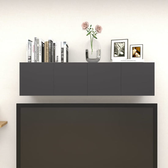 Tv-wandmeubelen 4 st 30,5x30x30 cm hoogglans grijs MeubelReus