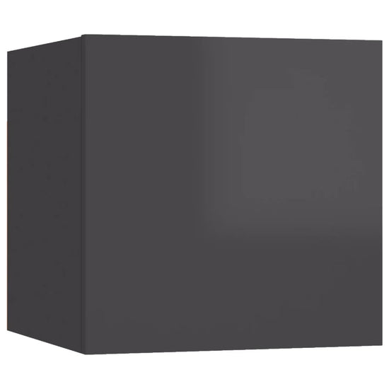 Tv-wandmeubelen 4 st 30,5x30x30 cm hoogglans grijs MeubelReus