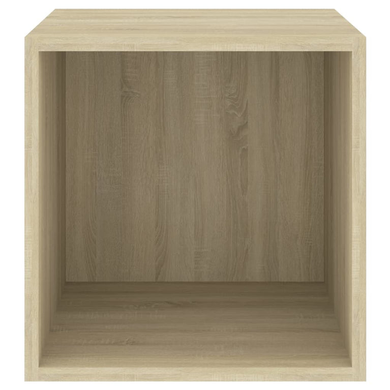 Wandkasten 4 st 37x37x37 cm spaanplaat sonoma eikenkleurig