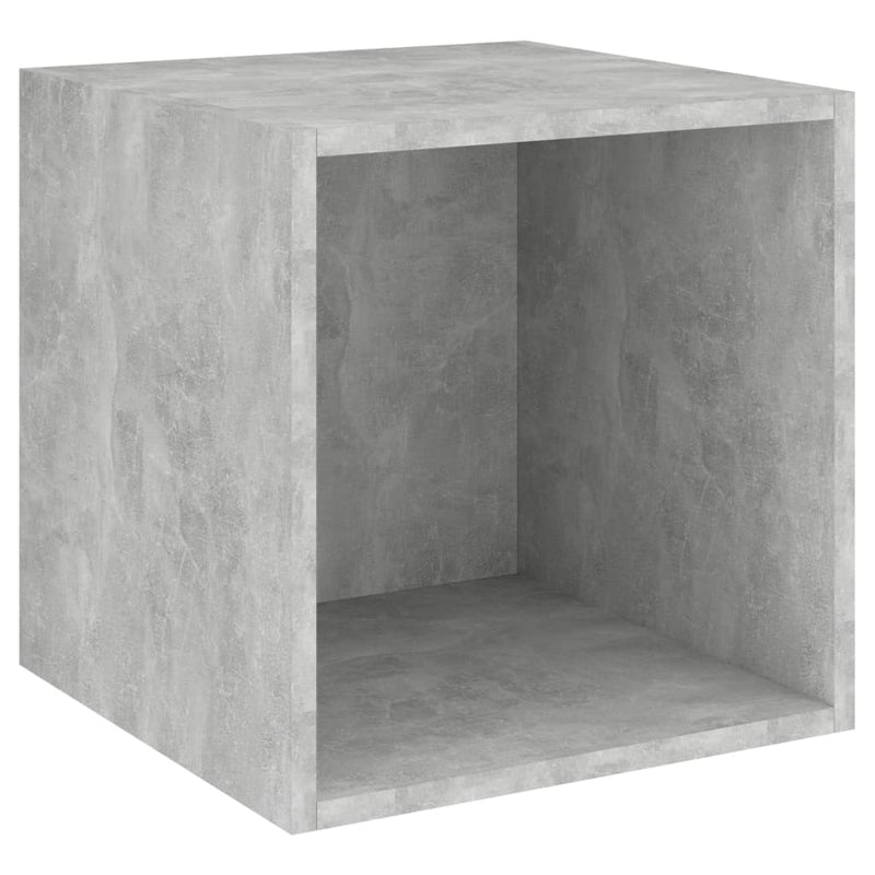 Wandkast 37x37x37 cm spaanplaat betongrijs