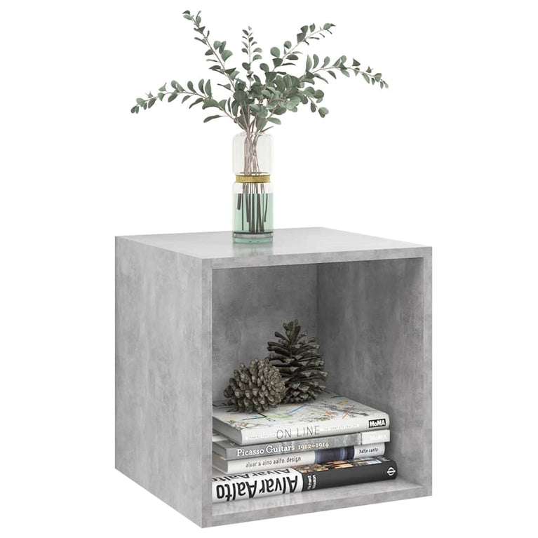 Wandkast 37x37x37 cm spaanplaat betongrijs