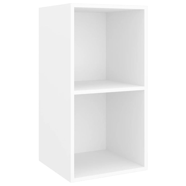 Tv-wandmeubel 37x37x72 cm bewerkt hout wit MeubelReus