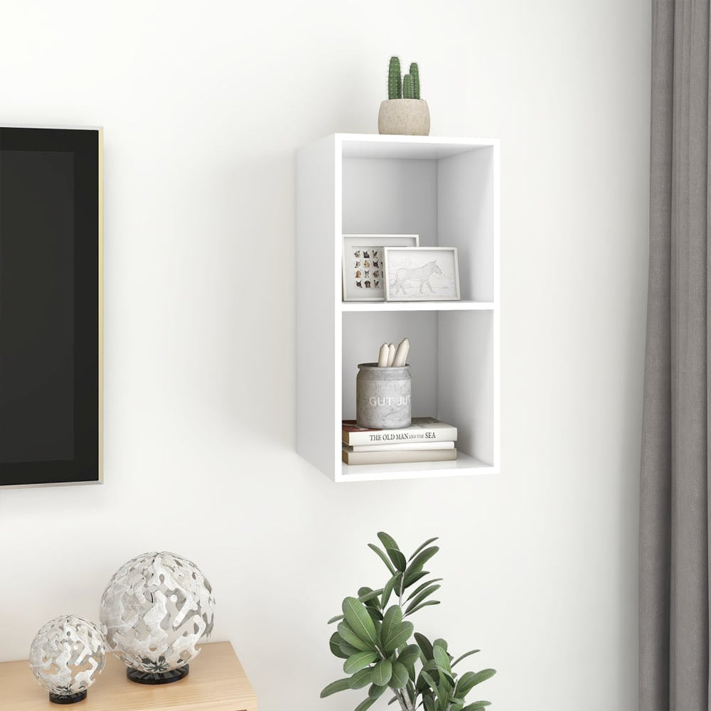 Tv-wandmeubel 37x37x72 cm bewerkt hout wit MeubelReus