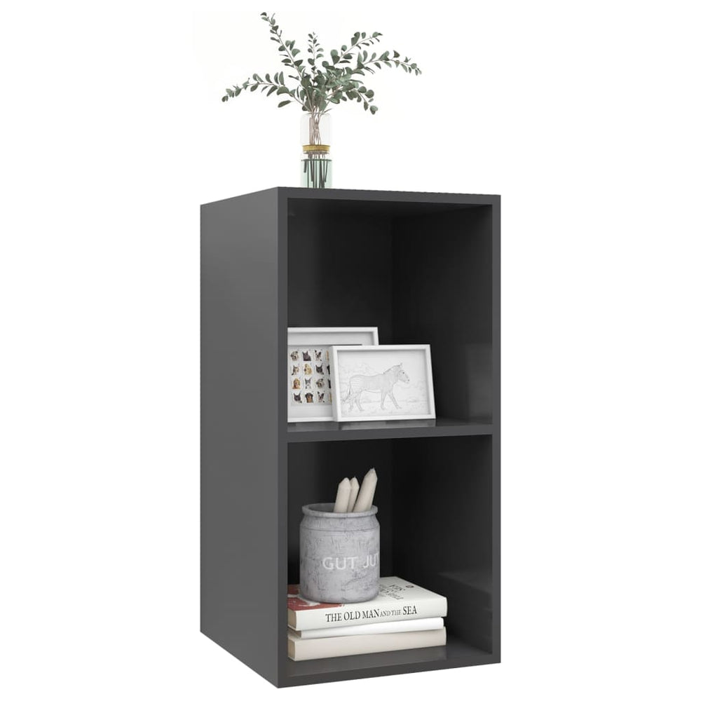 Tv-wandmeubel 37x37x72 cm spaanplaat grijs MeubelReus