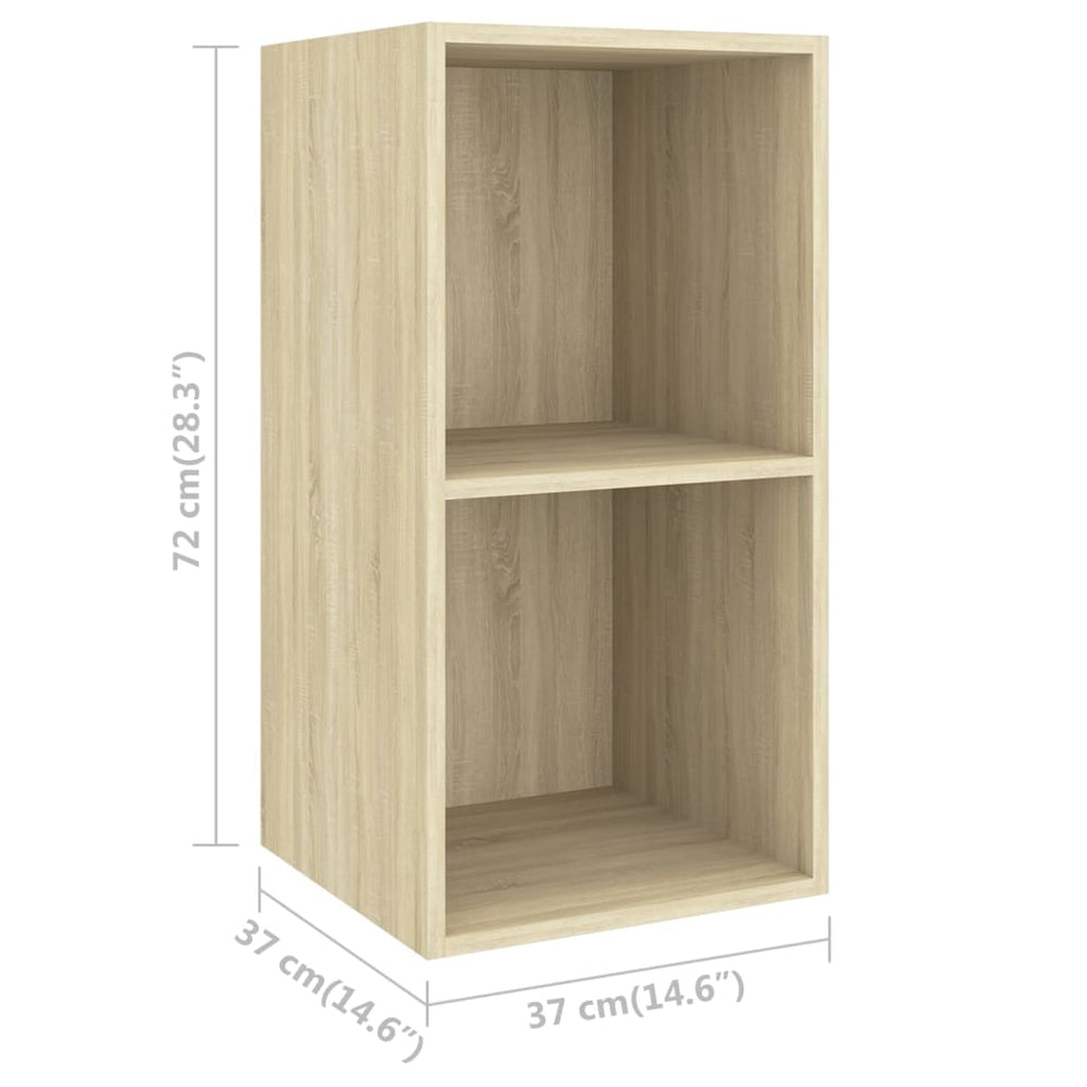 Tv-wandmeubel 37x37x72 cm spaanplaat sonoma eikenkleurig MeubelReus