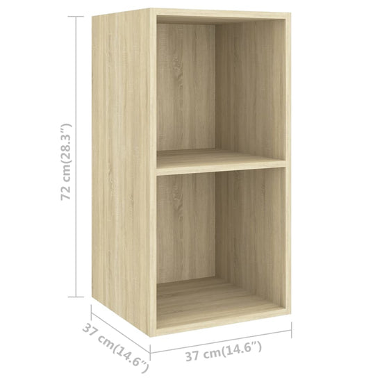 Tv-wandmeubel 37x37x72 cm spaanplaat sonoma eikenkleurig MeubelReus