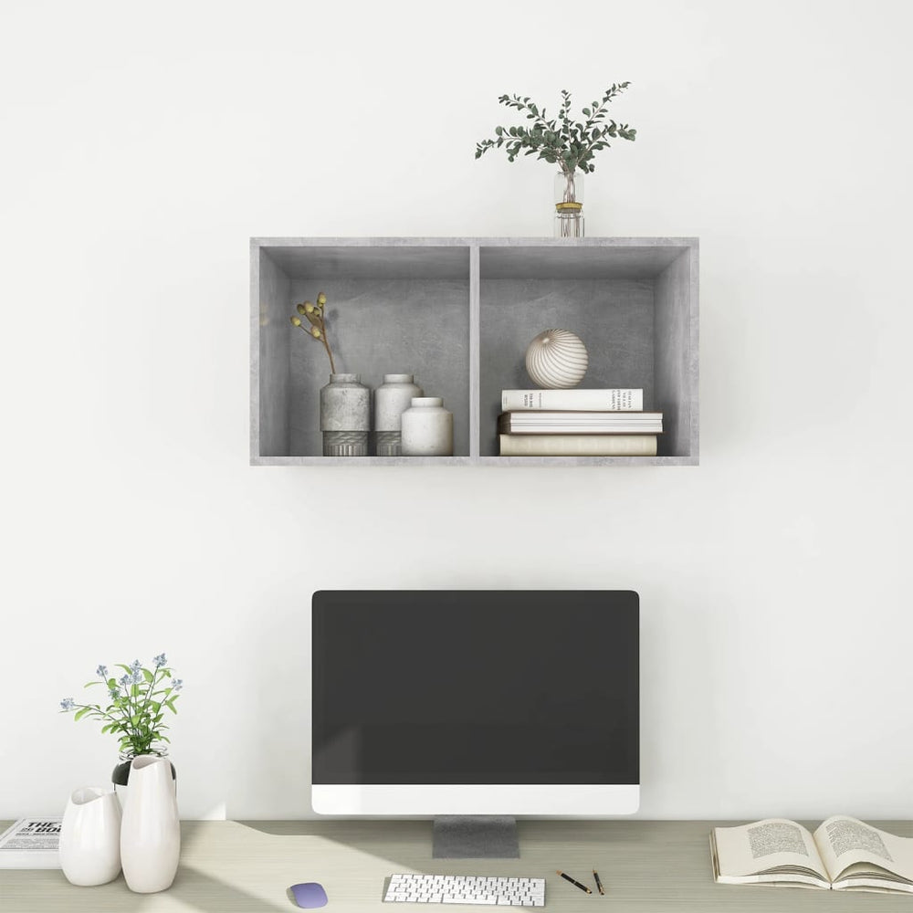 Tv-wandmeubel 37x37x72 cm spaanplaat betongrijs MeubelReus