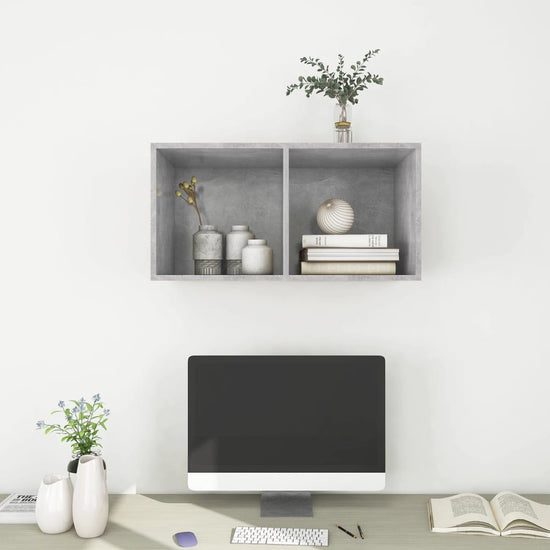 Tv-wandmeubel 37x37x72 cm spaanplaat betongrijs MeubelReus