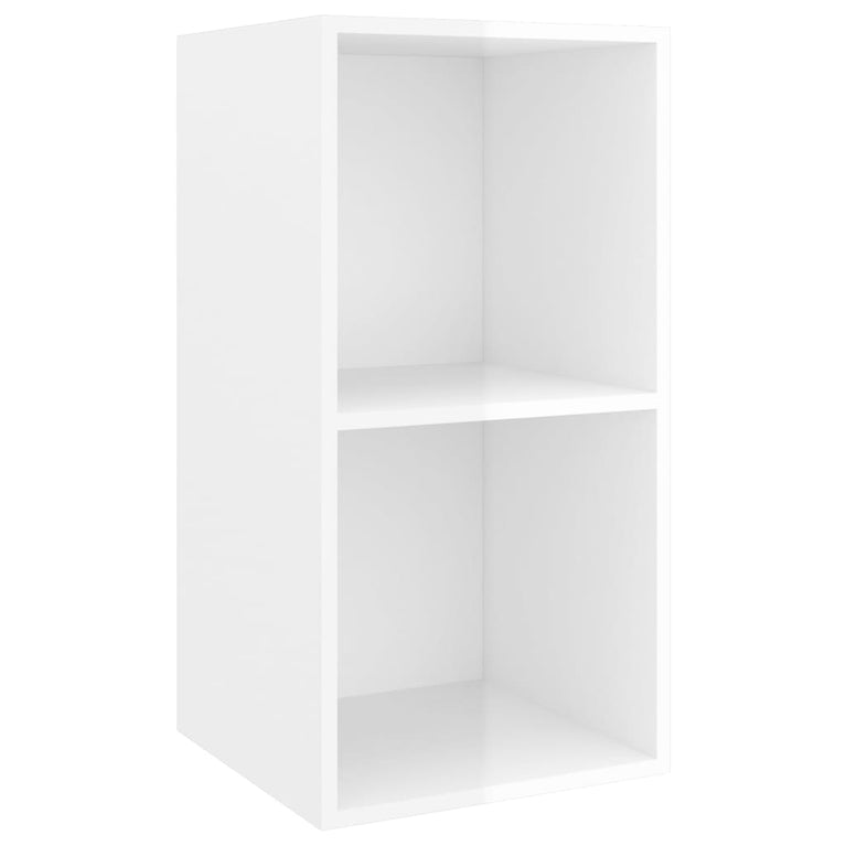 Tv-wandmeubel 37x37x72 cm spaanplaat hoogglans wit MeubelReus