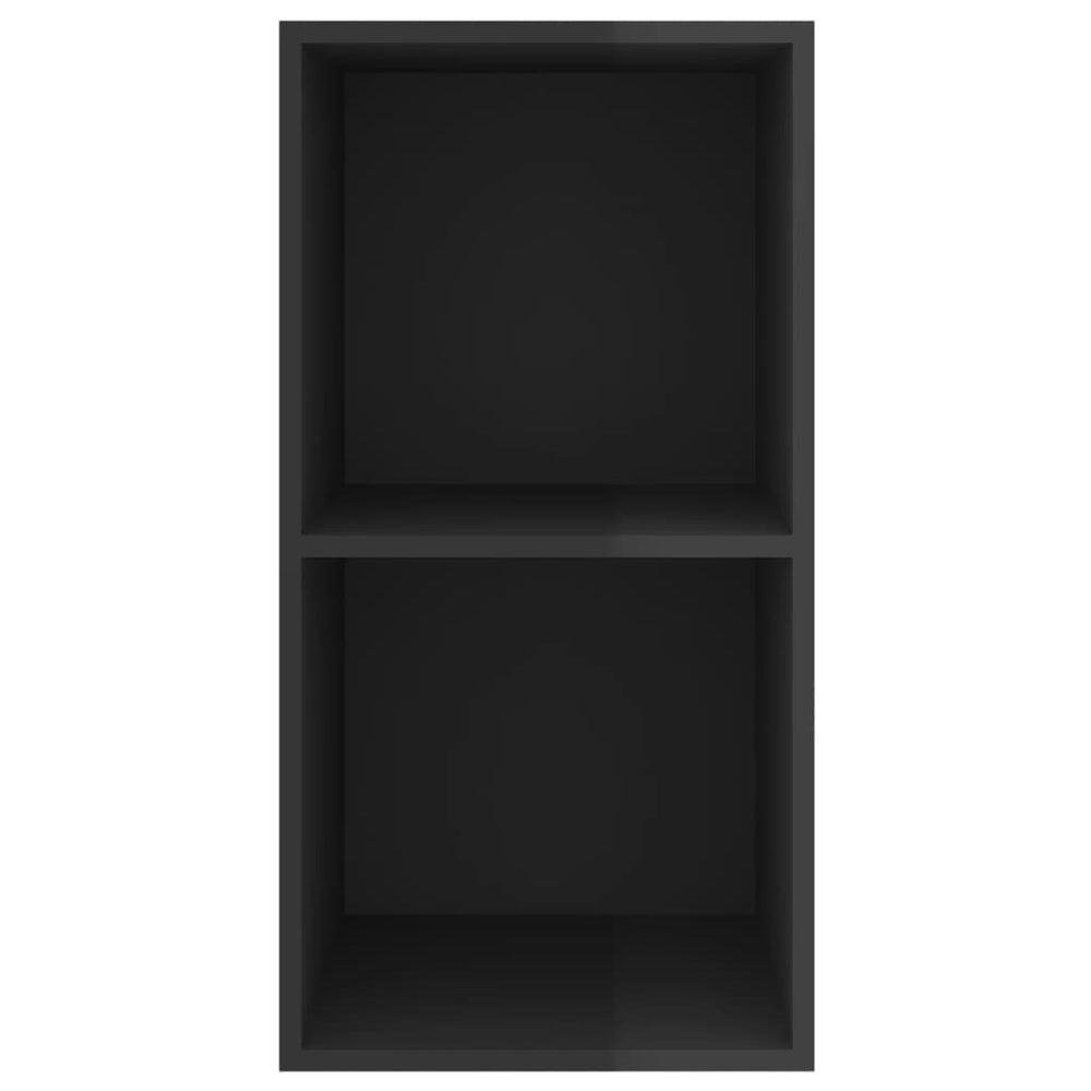 Tv-wandmeubel 37x37x72 cm spaanplaat hoogglans zwart MeubelReus