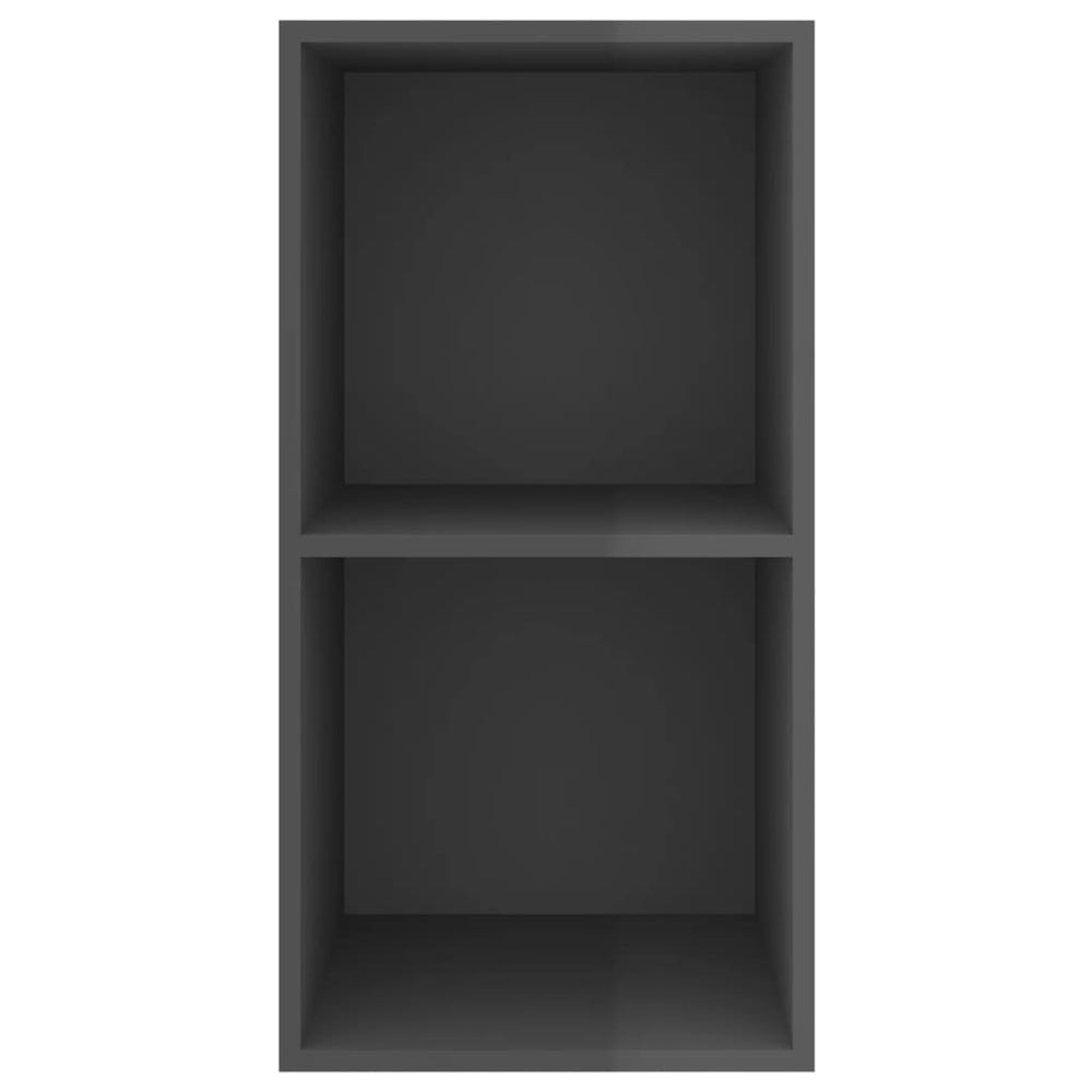 Tv-wandmeubel 37x37x72 cm spaanplaat hoogglans grijs MeubelReus