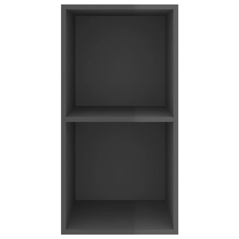 Tv-wandmeubel 37x37x72 cm spaanplaat hoogglans grijs MeubelReus
