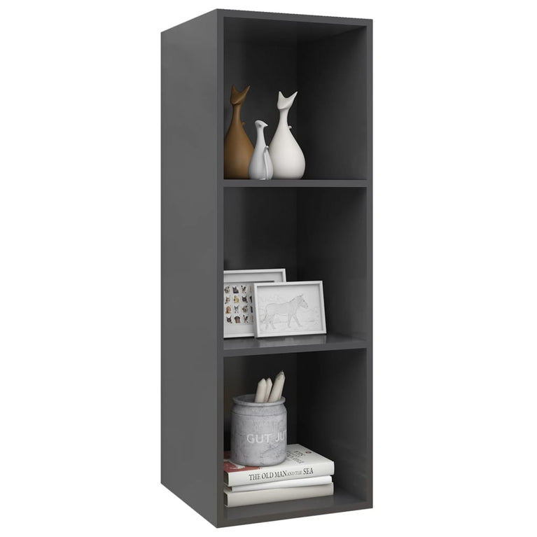 Tv-wandmeubel 37x37x107 cm spaanplaat grijs MeubelReus