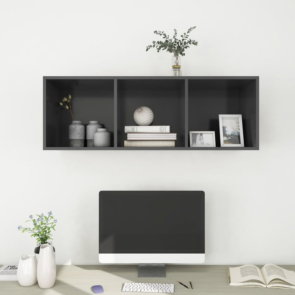Tv-wandmeubel 37x37x107 cm spaanplaat grijs MeubelReus