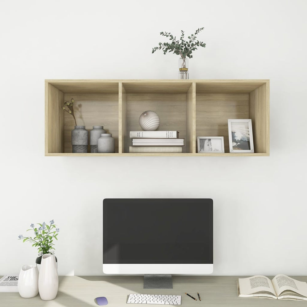 Tv-wandmeubel 37x37x107 cm spaanplaat sonoma eikenkleurig MeubelReus