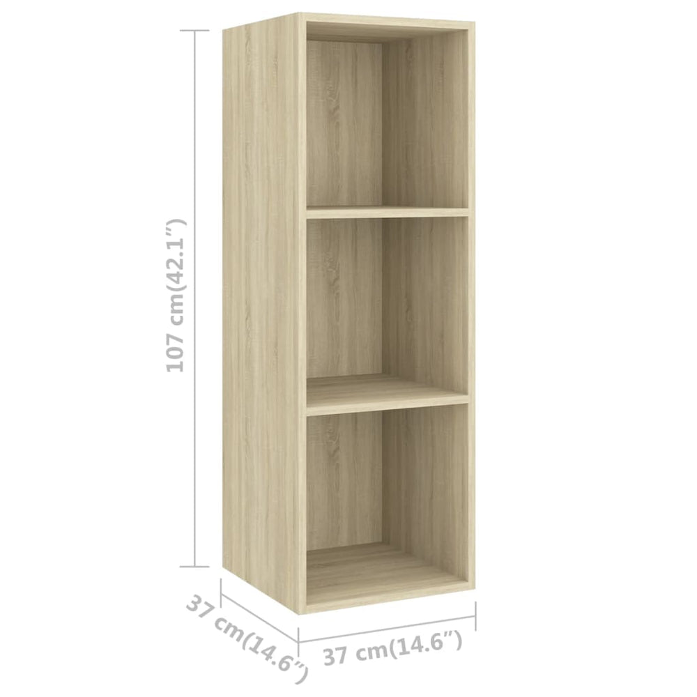 Tv-wandmeubel 37x37x107 cm spaanplaat sonoma eikenkleurig MeubelReus