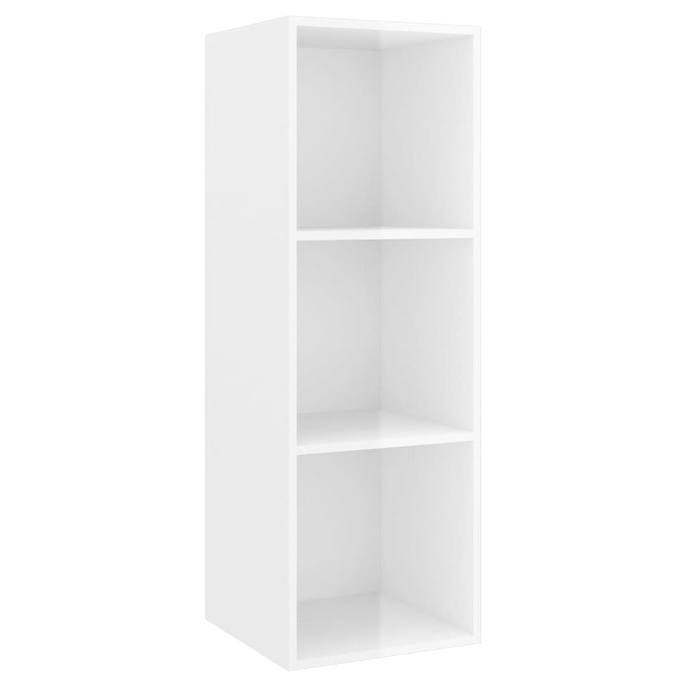 Tv-wandmeubel 37x37x107 cm spaanplaat hoogglans wit MeubelReus