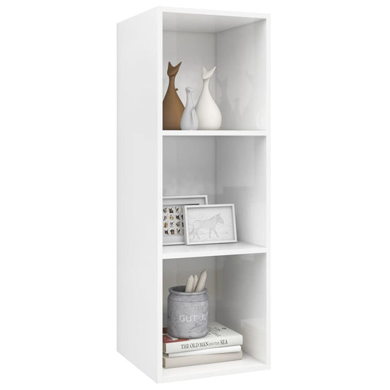 Tv-wandmeubel 37x37x107 cm spaanplaat hoogglans wit MeubelReus
