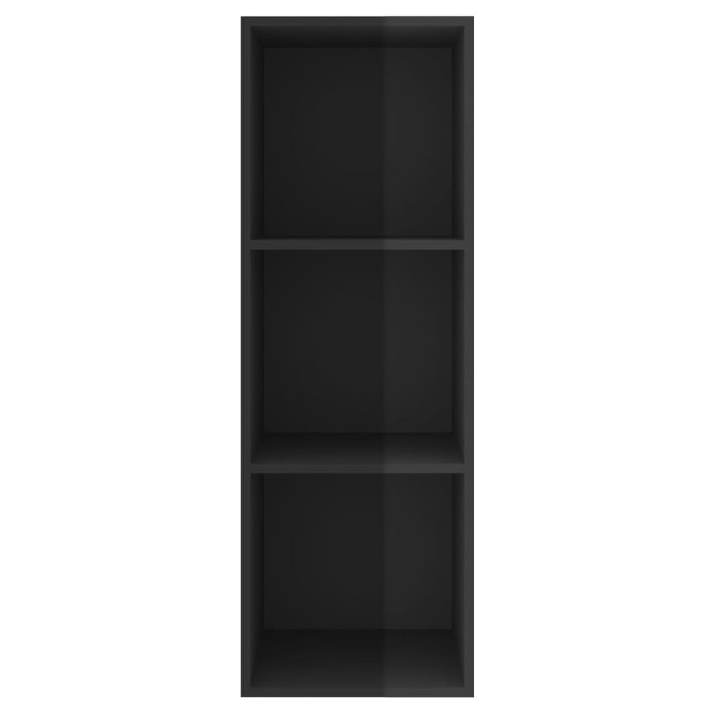 Tv-wandmeubel 37x37x107 cm spaanplaat hoogglans zwart MeubelReus