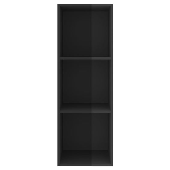Tv-wandmeubel 37x37x107 cm spaanplaat hoogglans zwart MeubelReus