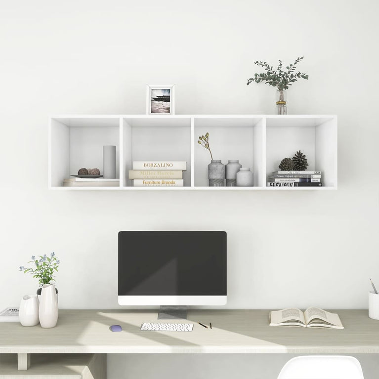 Tv-wandmeubel 37x37x142,5 cm spaanplaat wit MeubelReus