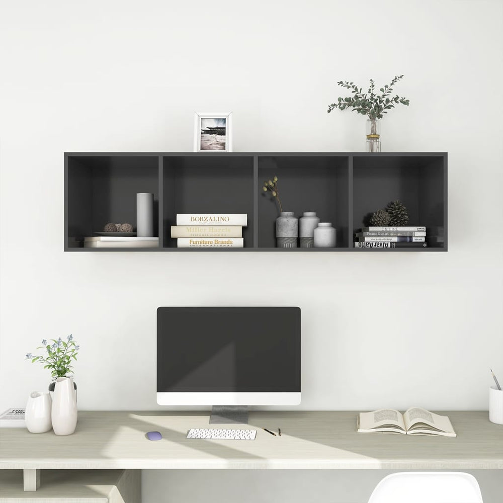 Tv-wandmeubel 37x37x142,5 cm spaanplaat grijs MeubelReus