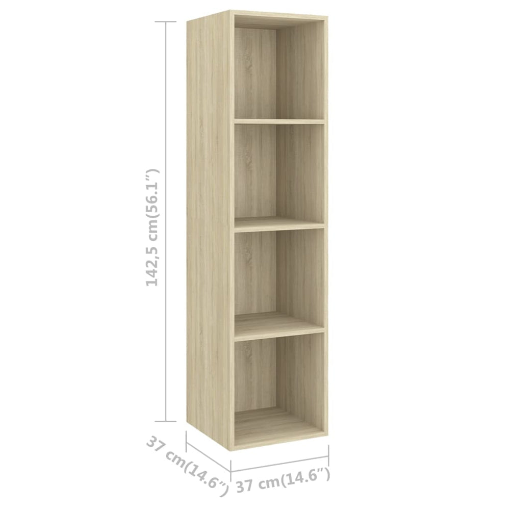 Tv-wandmeubel 37x37x142,5 cm spaanplaat sonoma eikenkleurig MeubelReus