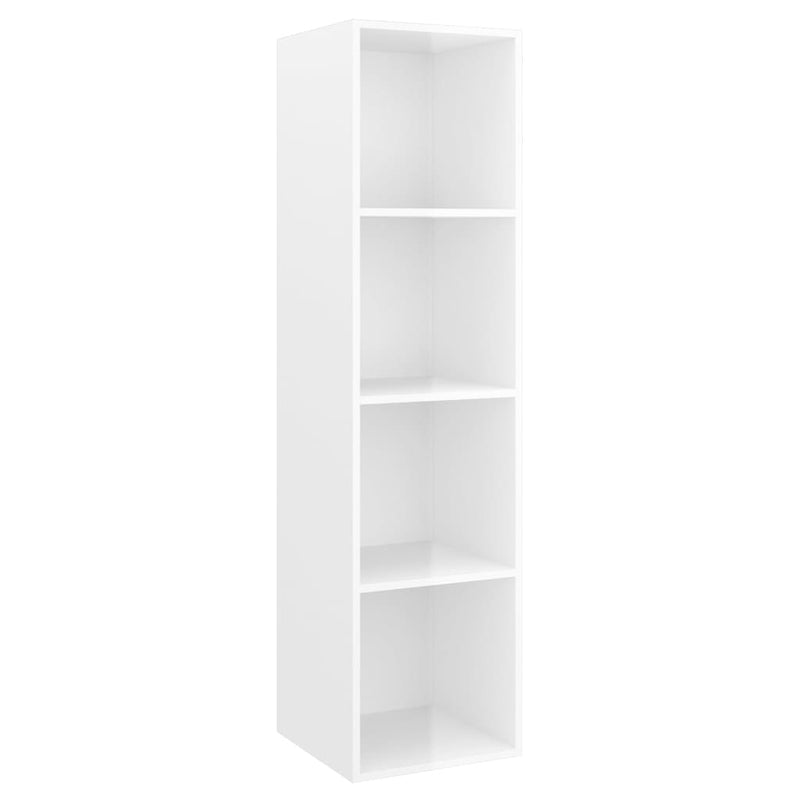 Tv-wandmeubel 37x37x142,5 cm spaanplaat hoogglans wit MeubelReus