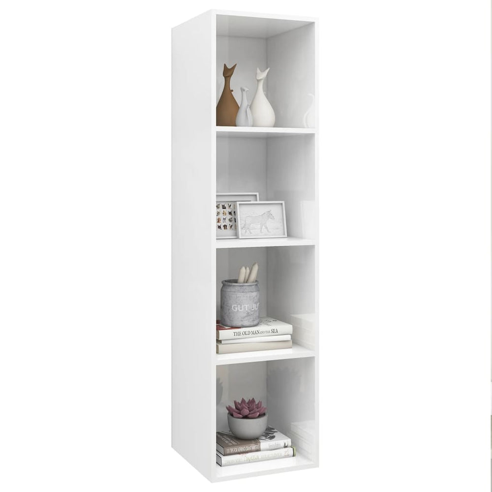 Tv-wandmeubel 37x37x142,5 cm spaanplaat hoogglans wit MeubelReus