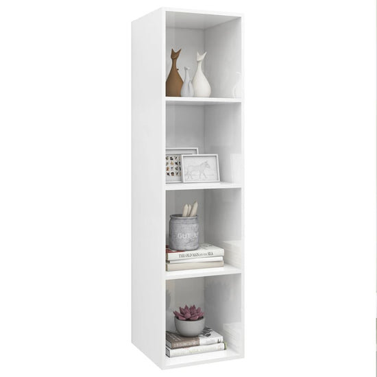 Tv-wandmeubel 37x37x142,5 cm spaanplaat hoogglans wit MeubelReus