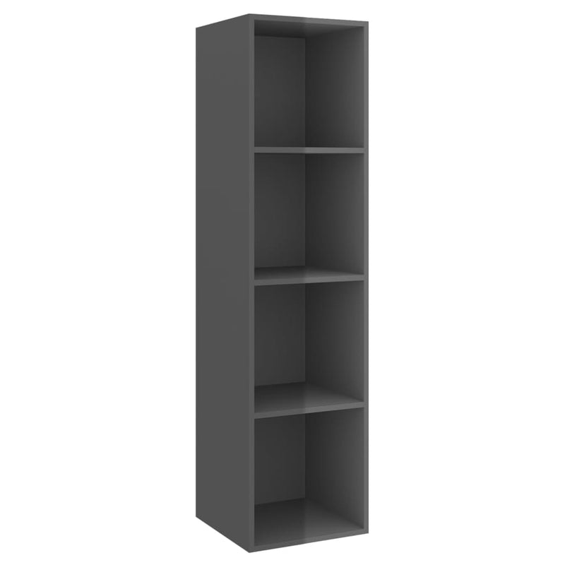 Tv-wandmeubel 37x37x142,5 cm spaanplaat hoogglans grijs MeubelReus