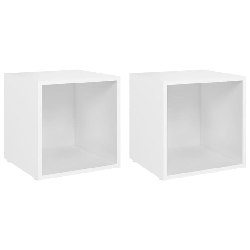 Tv-meubelen 2 st 37x35x37 cm bewerkt hout wit
